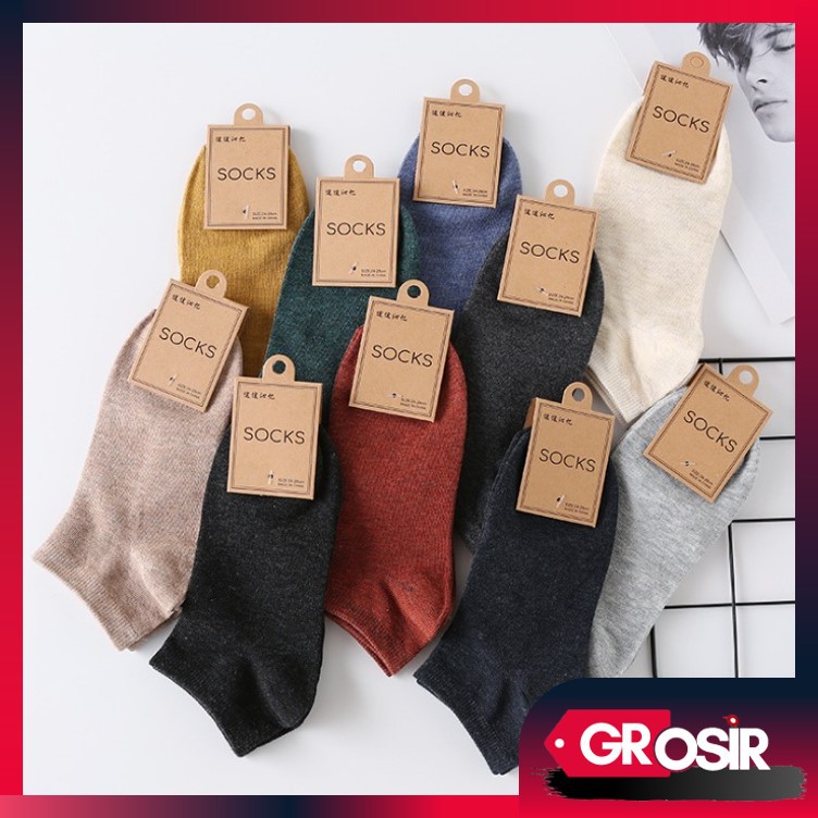 Grosir - K462 Kaos Kaki Pria Polos Semata Kaki / Kaos Kaki Ankle Man / Socks / Short Socks/ Sepatu