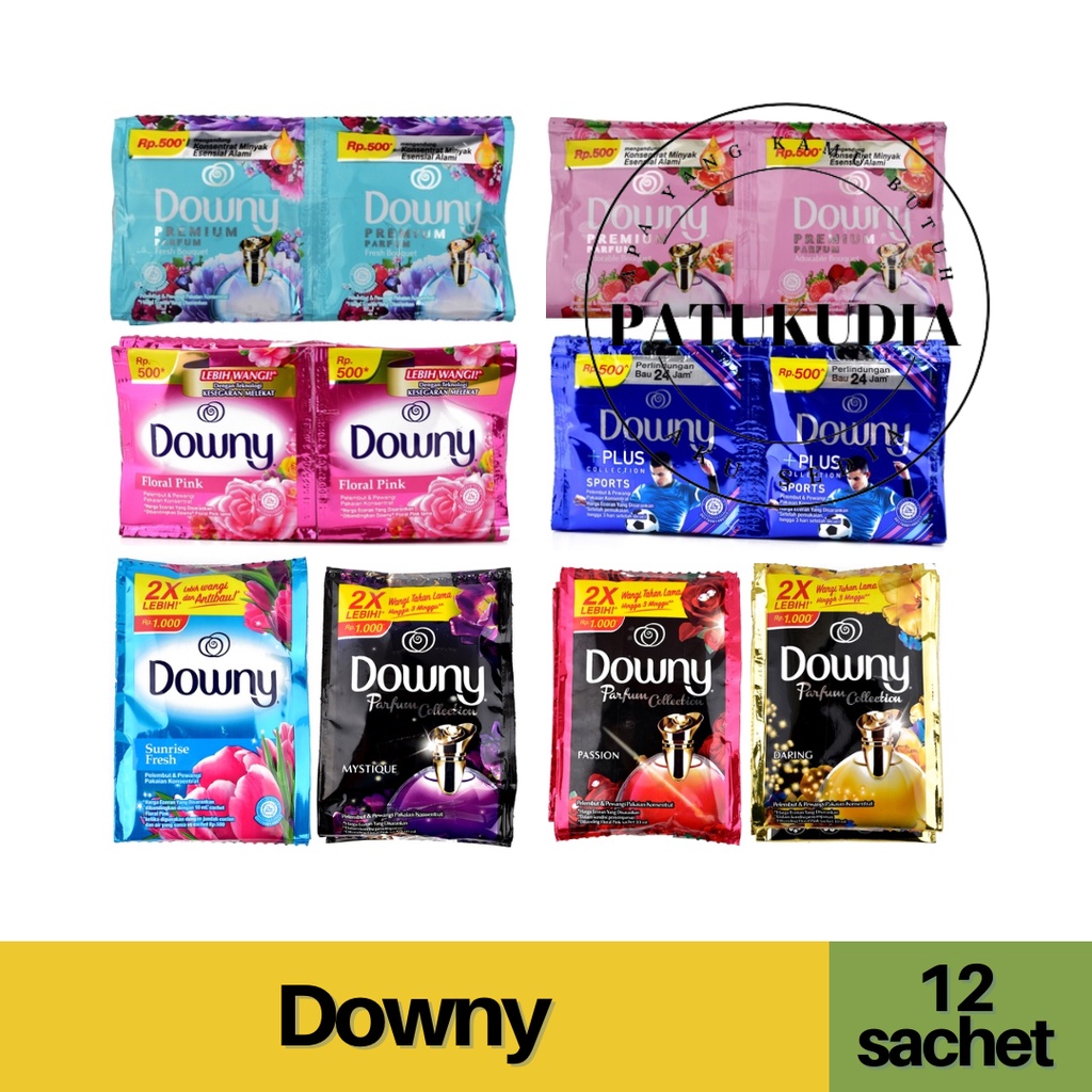 Downy Softener (Pewangi & Pelembut Pakaian) Renceng isi 12 | Downi Pewangi Pengharum Pakaian Pelembu