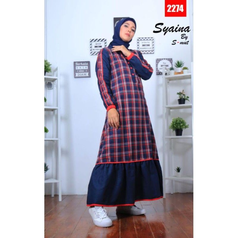 GAMIS SYAINA BY S-MUT MOTIF KOTAK