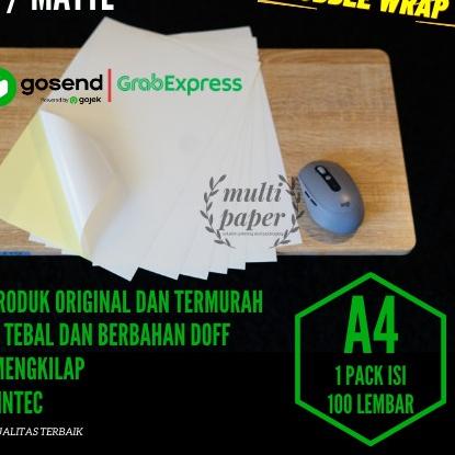 

▼ Kertas Sticker HVS A4 isi 100 lembar / Stiker Doff A4 / Kertas Stiker ➻