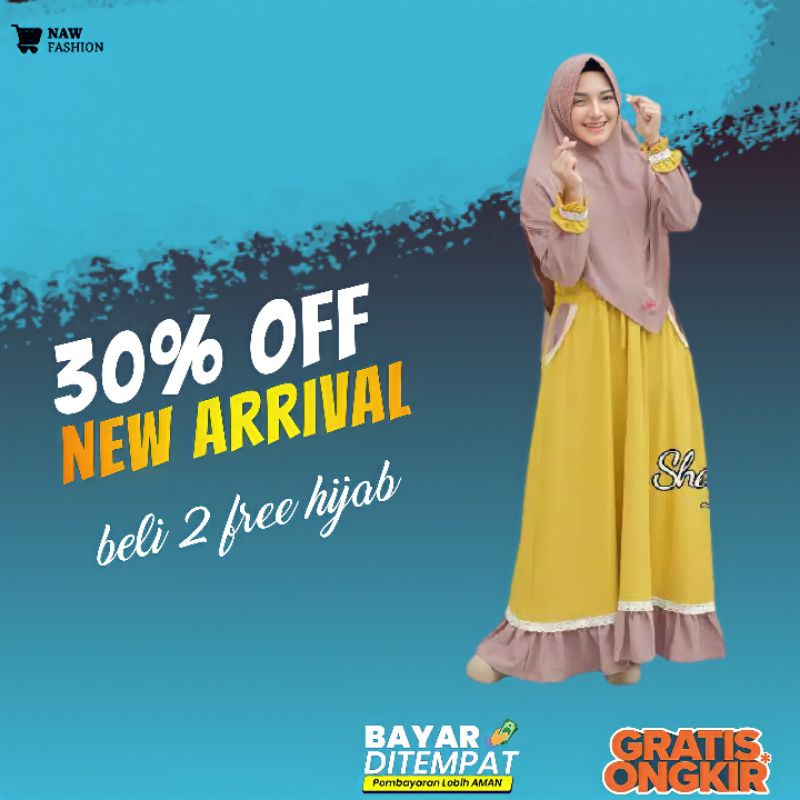 Baju Gamis Syari Muslim Lebaran Brukat Wanita Perempuan Dewasa Remaja Kekinian Terbaru 2021 Murah