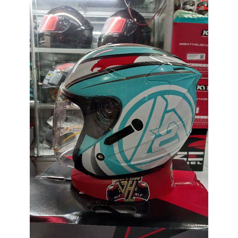 HELM G2 OPTIMAX MOTIF AQUA MARINE 2 VISOR