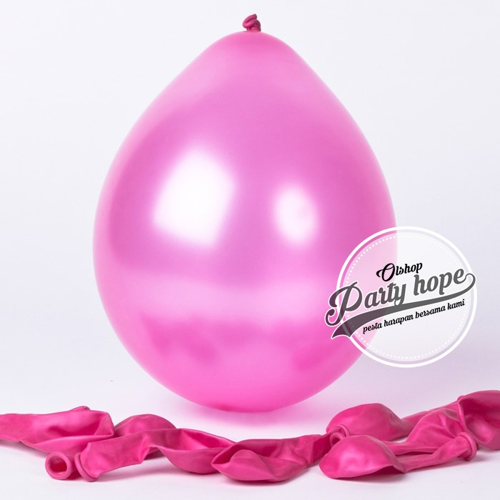 Jual balon latex metalik / balon warna pink muda / balon pink | Shopee