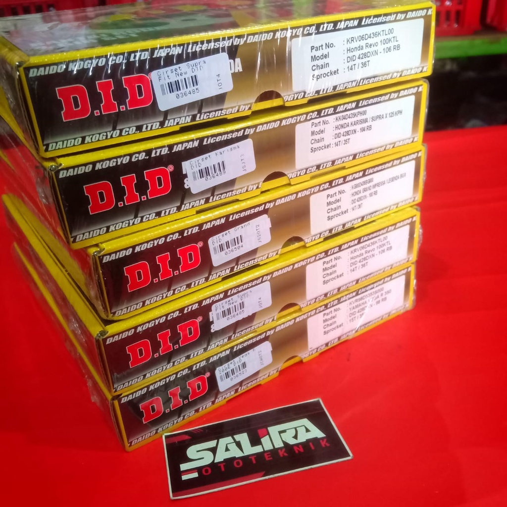 Girset Gearset Gir Gear Set Depan Belakang Rantai Motor CB150R CBR 150 LED Blade Revo Absolute Grand