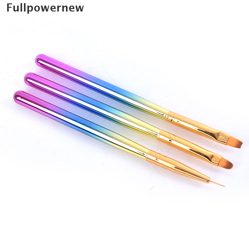 [FULL] 3pcs Nail Art Gel Design Pen Painting Polish Brush Dotting Drawing Tools Set