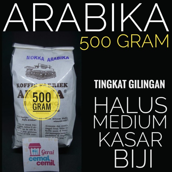 

DISKON - (BISA COD) kopi AROMA Bandung ARABIKA 500 GRAM - Halus