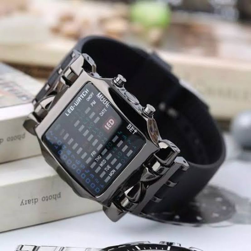 Jam Tangan Binary Led Jam Tangan Iron Jam Tangan Pria Jam Tangan Terlaris