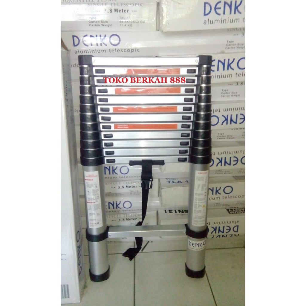 [perkakas] - Tangga 3.8 Meter Teleskopik, Telescopic Aluminium. Tangga Murah Limited