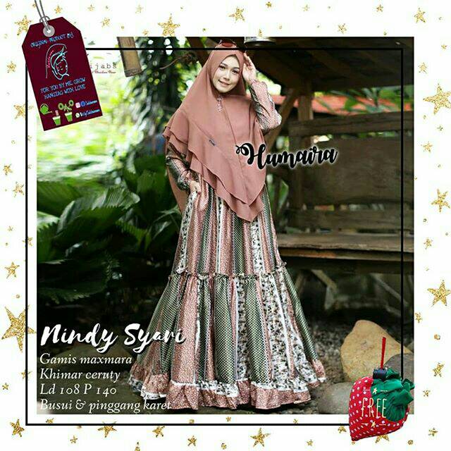 Nindy Dress Syari Humaira Original Solo