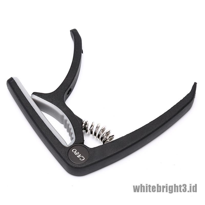 Capo Quick Tuning Clamp Bahan Plastik Warna Putih Untuk Gitar Akustik Elektrik