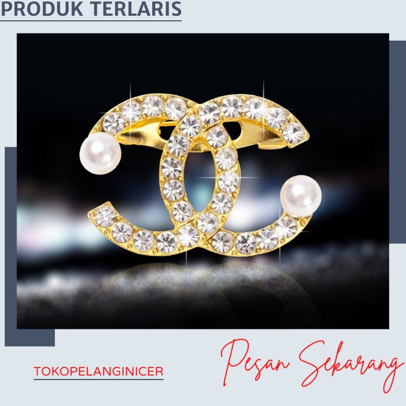 Bros Bahu Bros Dagu Mini Cc Mutiara Peniti Pin Bros Kecil Mini Bross Jilbab COD  by TokoPelangiNicer