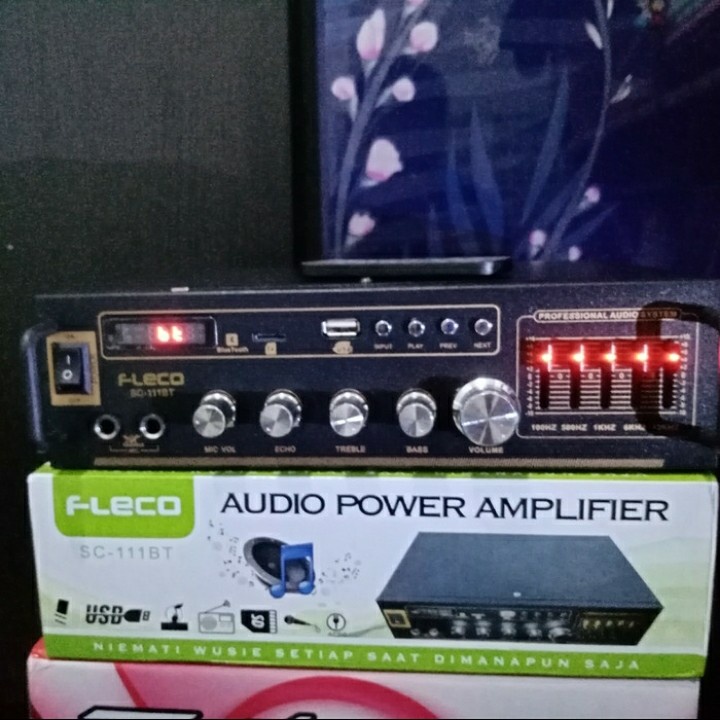 COD AMPLIFIER BLUETOOTH FLECO SC-111BT//AMPLI KARAOKE//AMPLI SALON AKTIF//AMPLI FLECO X-BASS FLECO SC-111BT