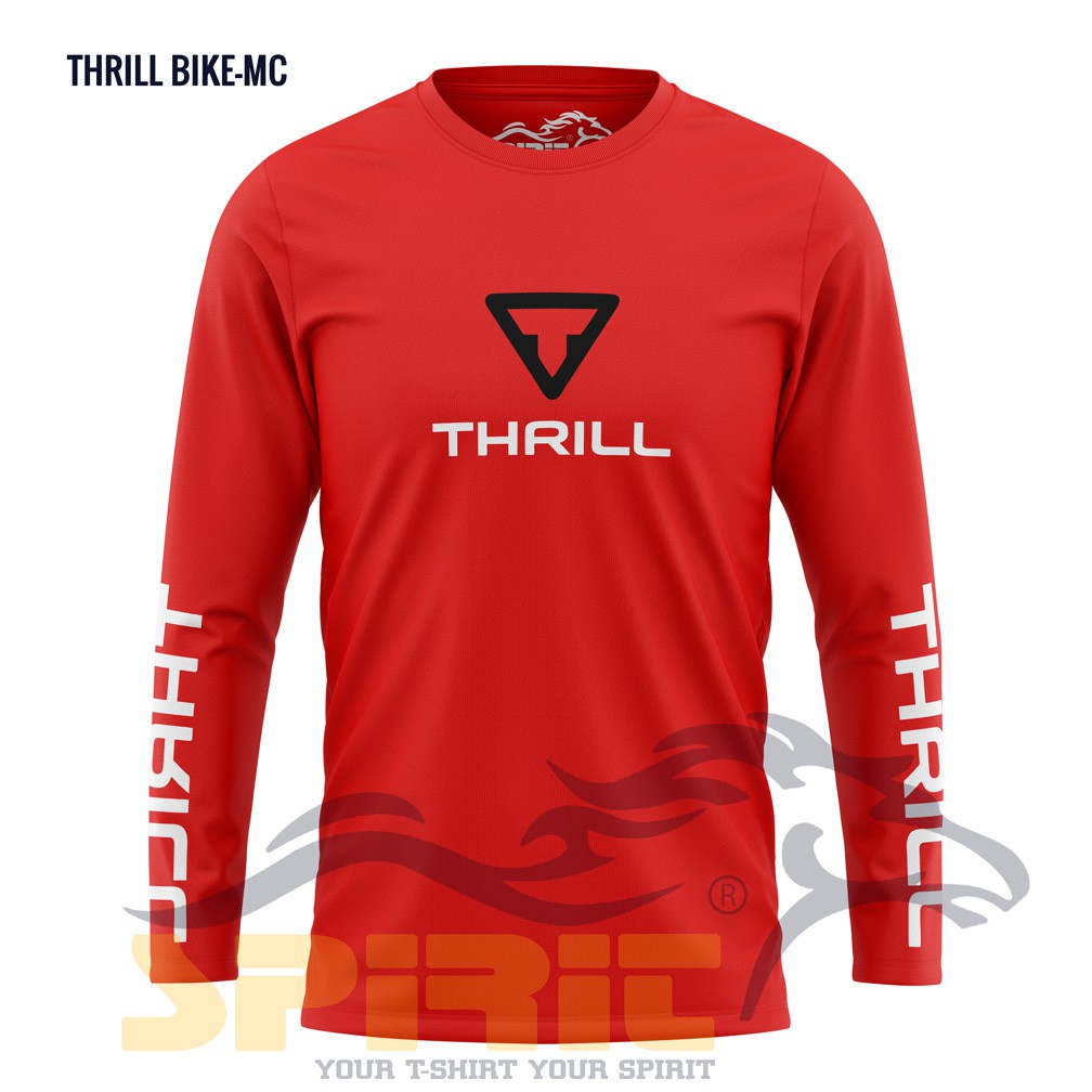 NEW Kaos Sepeda Thrill Baju Gowes Sepeda Gunung Thrill Lengan Panjang Thrill Baju Kaos Sepeda