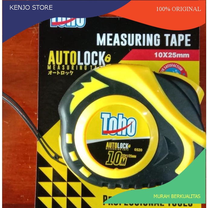 Meteran toho 10m auto / Measuring Tape Autolock TOHO 10meter/  meteran 10 m toho