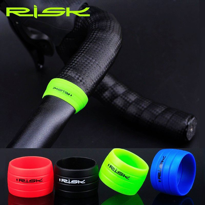 Risk Original Cincin Handlebar Bartape Plug Karet Silicone Sepeda Roadbike Gelang Stang Sepeda Balap