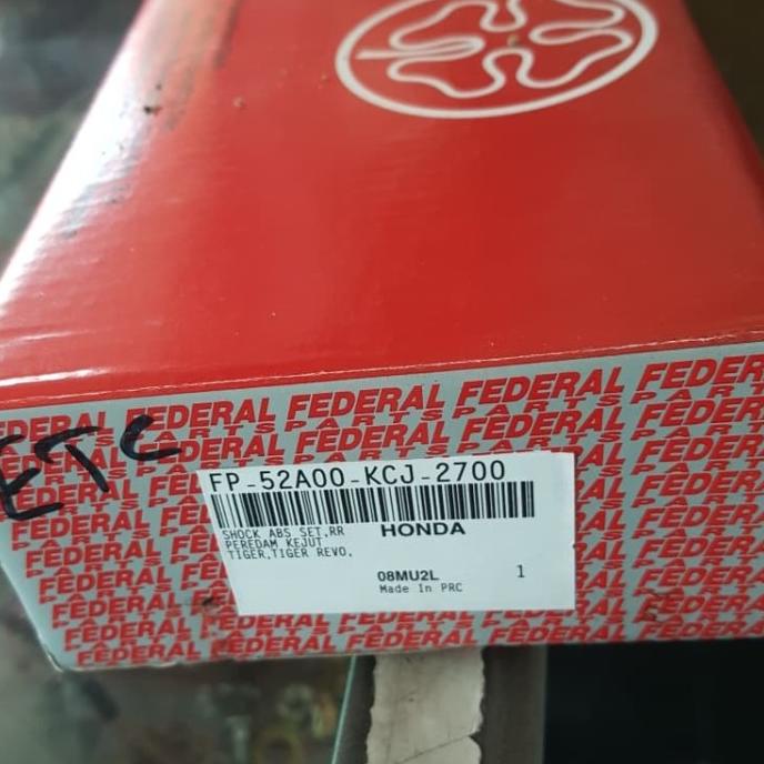 Bergaransi - shock shockbreaker belakang tiger federal part