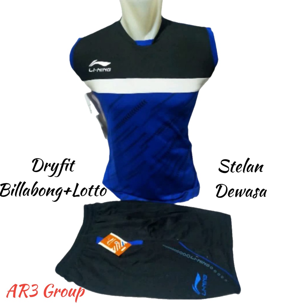 Stelan olahraga pria/wanita baju badminton baju bulutangkis baju volly olahraga motif terbaru