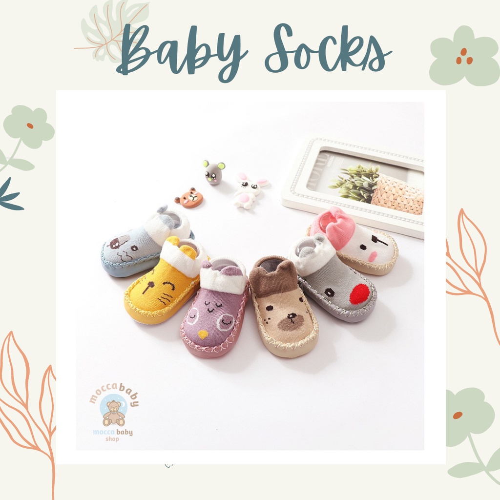 MBSS SEPATU PREWALKER ANTI SLIP BAYI KARAKTER ANIMAL CUTE / SEPATU KAOS KAKI KOREA FASHIONABLE H6 / cathy land