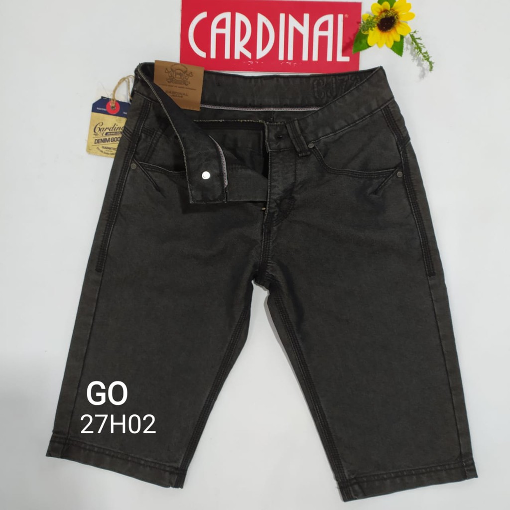 gof 27-CBV CARDINAL JEANS Celana Pria Celana Pendek Bermuda Casual Sobek Slimfit Reguler Fit Reguler