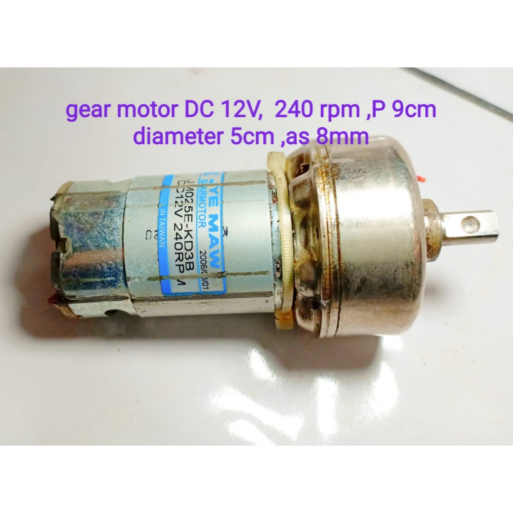 GEAR MOTOR dc12V  as5cm 240 Rpm