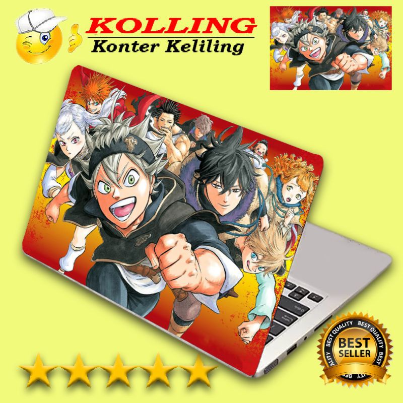 Garskin Laptop black clover 3 Skin Laptop Stiker Laptop