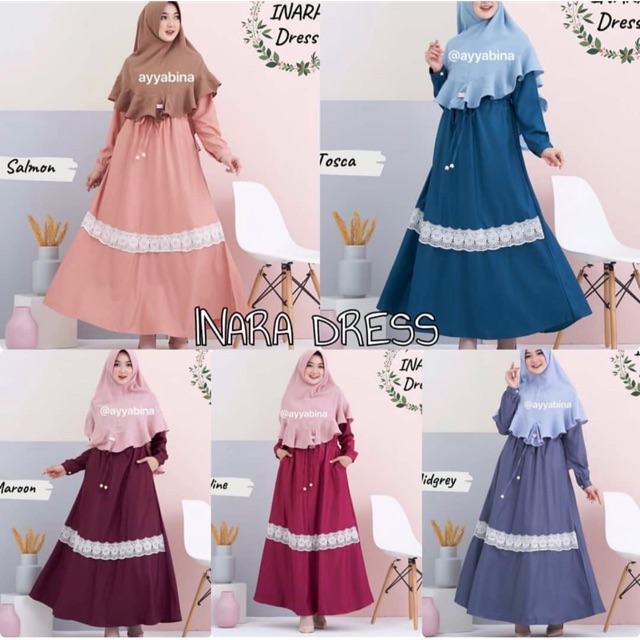Gamis polos Inara Dress by Ayyabina