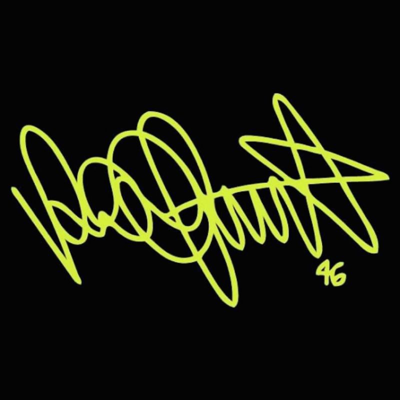 STICKER TANDA TANGAN VALENTINO ROSSI CUTTING STICKER HELM STIKER MOTOR