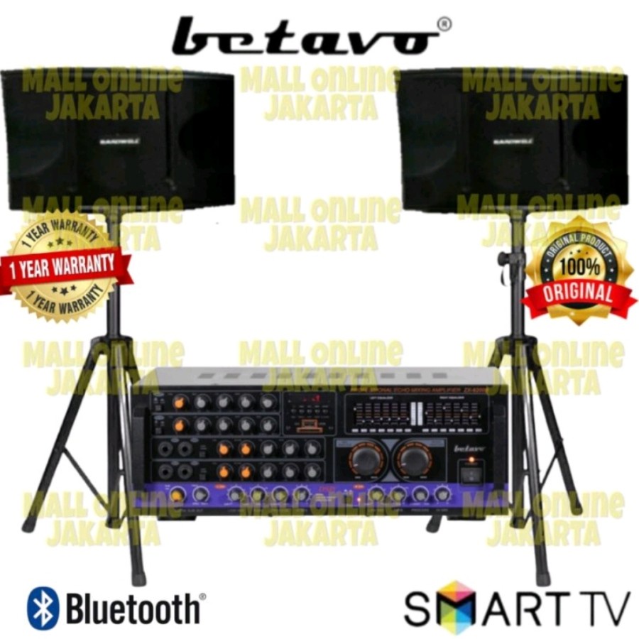 Paket karaoke betavo 10 inch sound system fullset merk betavo