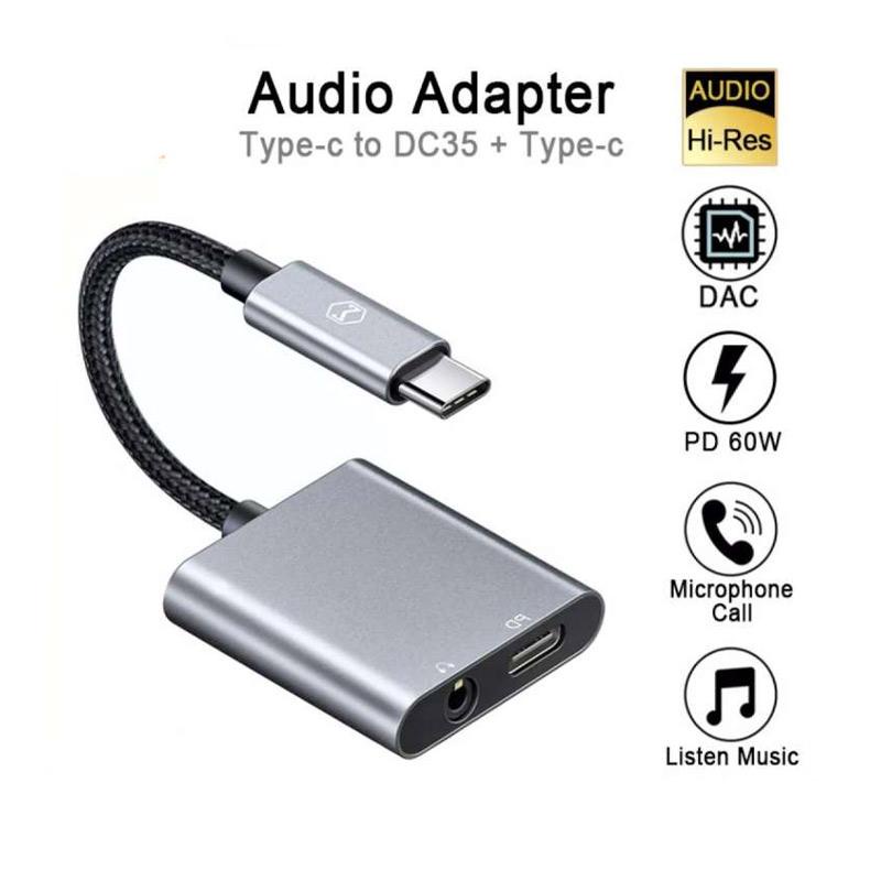 Mcdodo 60W Audio Adapter Type-C to DC 3.5 + Type-C CA-7540 Original