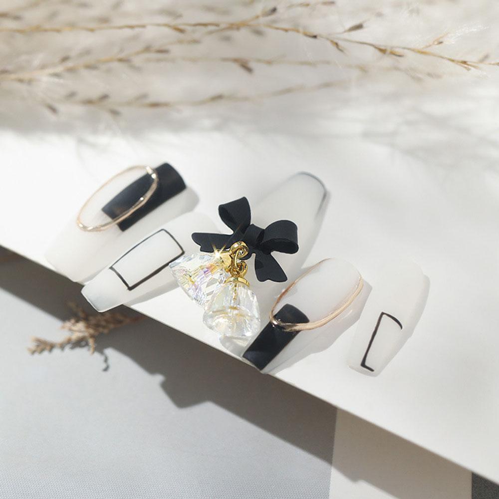 Mxbeauty Perhiasan Nail Art Halus Mewah Mengkilap 3D Bownot Nail Rhinestones