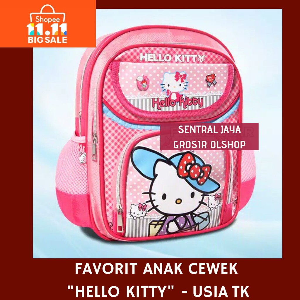 Tas Sekolah Anak Tk Karakter Kartun Hello Kitty 12 01 Perempuan