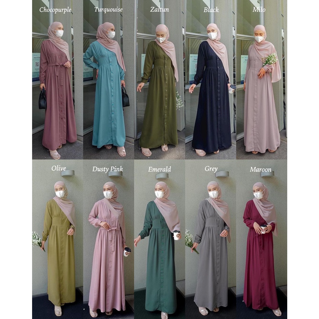 (MSB) GAMIS QUENA DAILY MAXI DRESS BUSUI WOLFIS PREMIUM