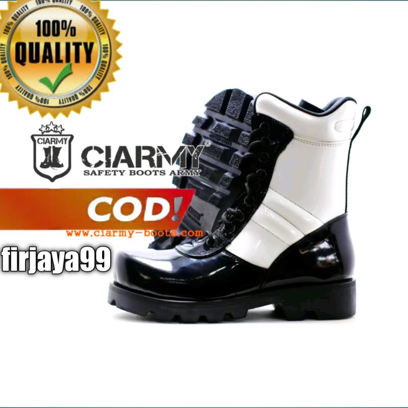 sepatu pdl prov tni/pkd/sepatu hitam putih