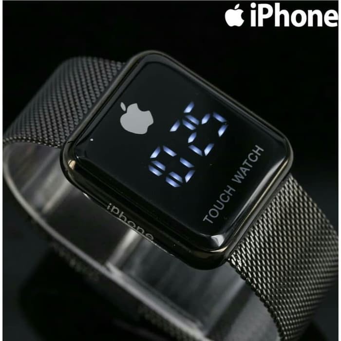 Jam Tangan Pria / Wanita Iphone Original - Hitam - PROMO 2019