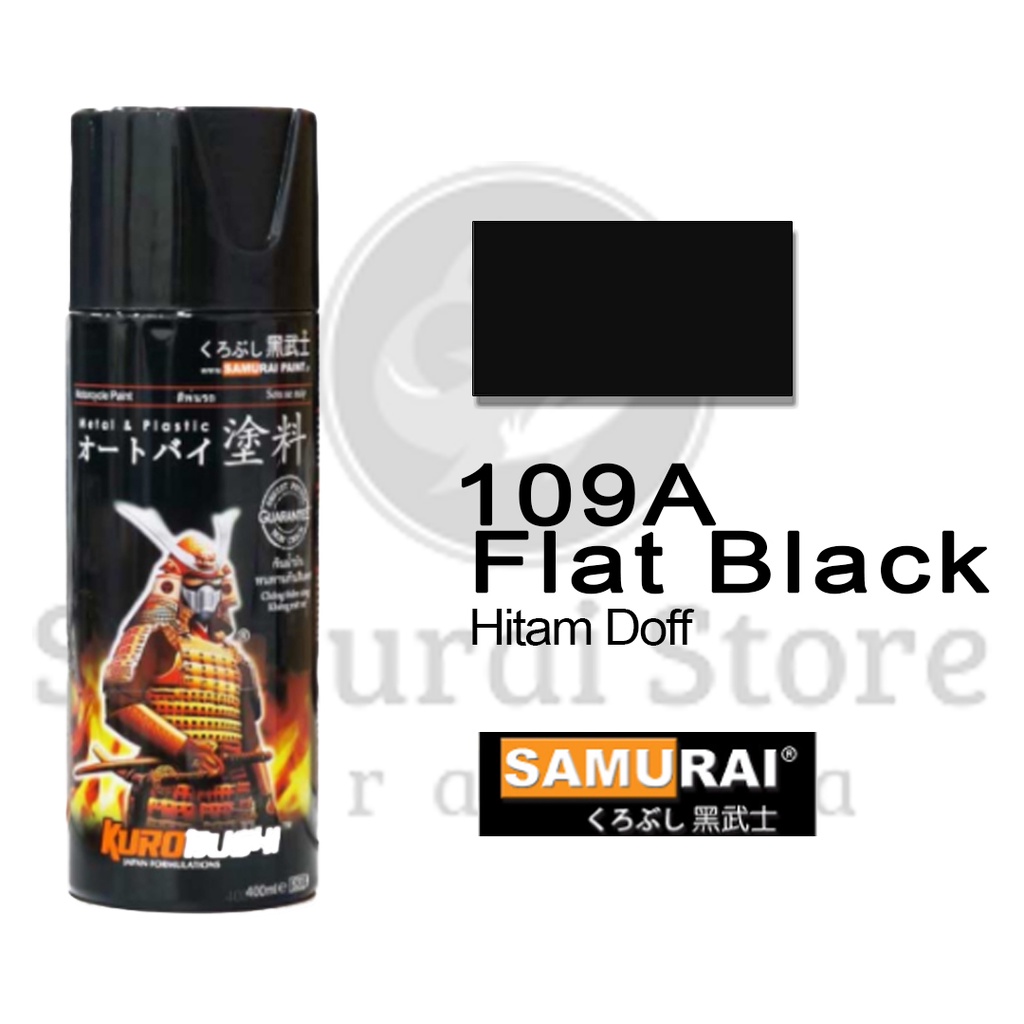 Samurai Paint Honda Black Doff / Flat Black 109A  Hitam Doff 400 ml - Cat Semprot Pilox Aerosol