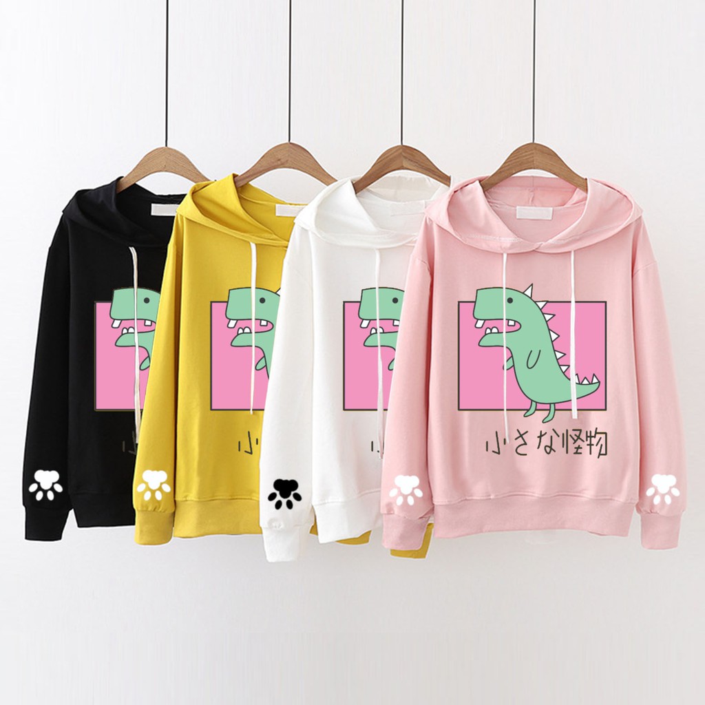 Sweater Hoodie Murah Wanita / Sweater Hoodie Lengan Panjang Wanita DINO