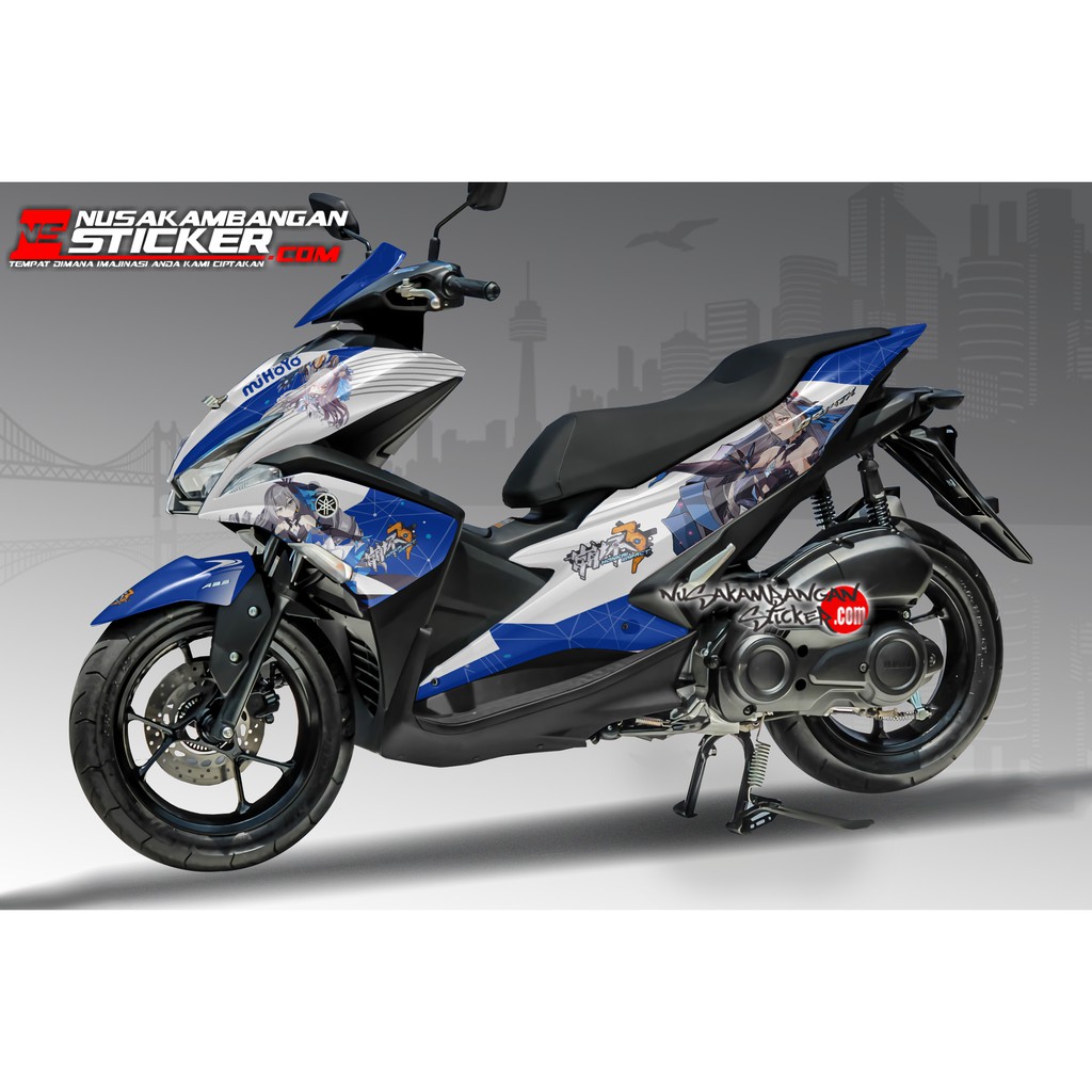 Decal Stiker aerox - HONKAI IMPACT PUTIH