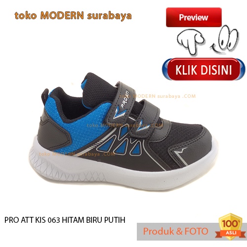 PRO ATT KIS 063 V HITAM BIRU PUTIH sepatu anak sepatu sneakers kets