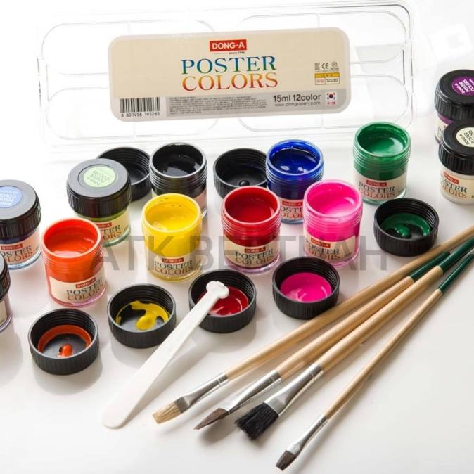 SET 12 POSTER COLORS DONG A CAT POSTER termurah