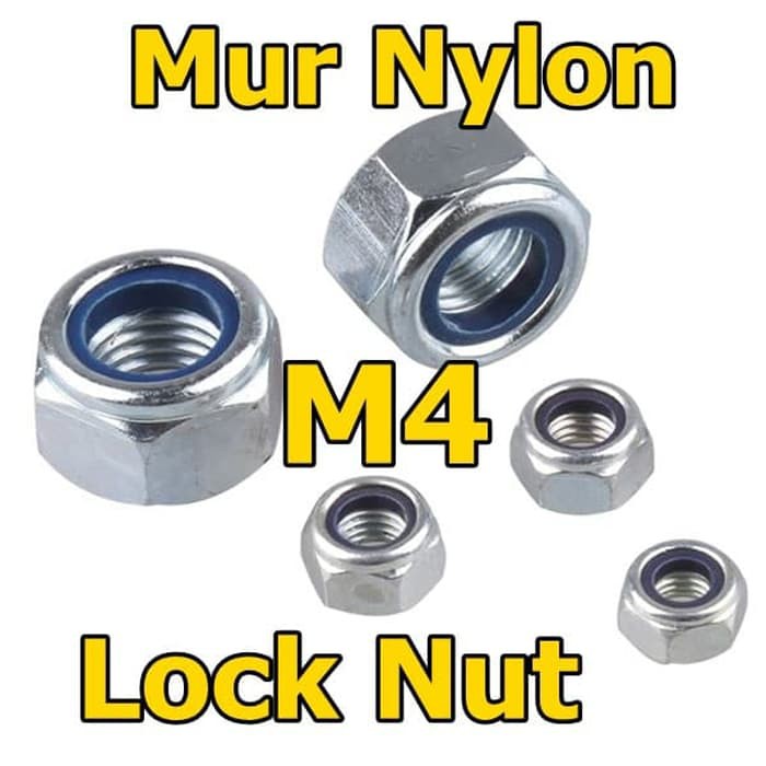 Mur nilon M4 SS lock nut nylon