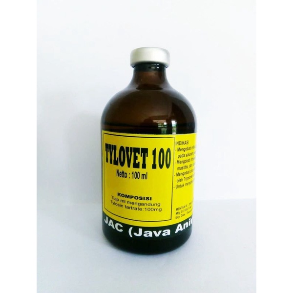 TYLOVET 100 OBAT batuk pilek SALURAN PERNAFASAN HEWAN