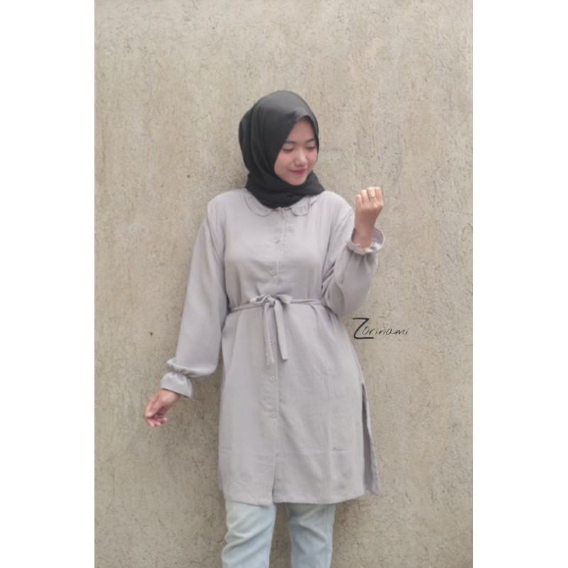 Stacy Silver/tunik/blouse/atasan wanita bahan rayon crinkle/rayon/rayon crinkle/kemeja bigsize