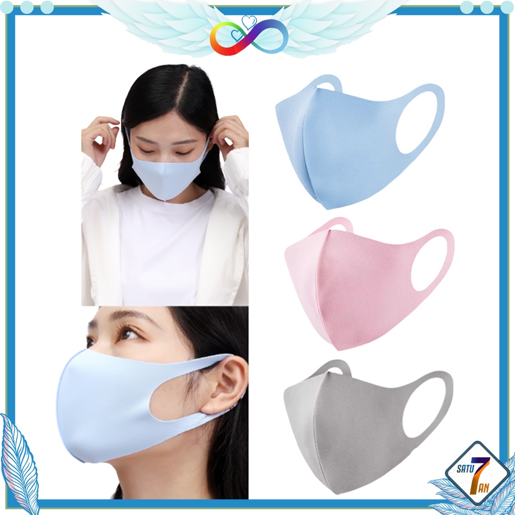 Satu7an MA-01-SCUBA Masker Scuba Dewasa Kain Polos Masker Korea Masker Wajah Pelindung Anti Polusi