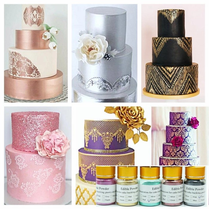 

10 g edible powder lustre dust serbuk pewarna kue fondant food color - silver