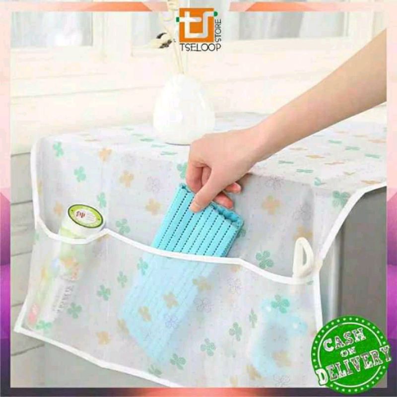 TERMURAH MAKASSAR PENUTUP KULKAS/COVER KULKAS ANTI DEBU/TEMPAT SERBAGUNA KULKAS