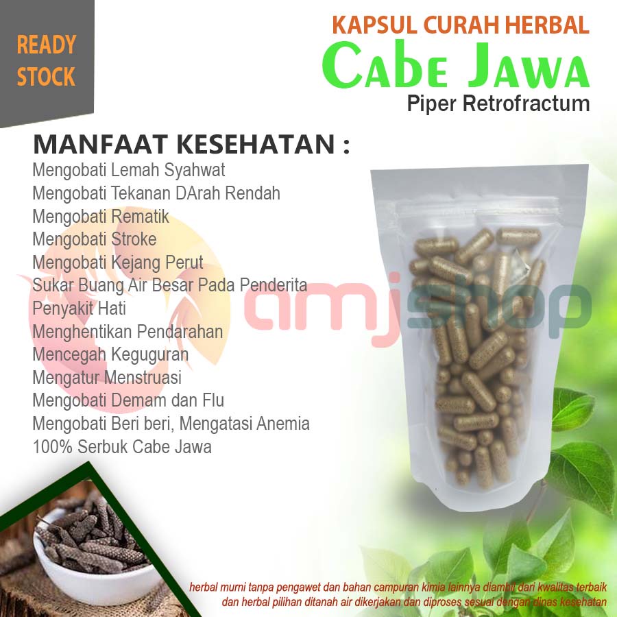 

KAPSUL CURAH HERBAL CABE JAWA Kapsul Curah Herbal Lemah Syahwat Darah Rendah Sakit Gigi