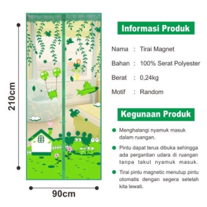 GARANSI 1 BULAN KERUSAKAN Tirai Magnet Anti Nyamuk Magnetic Door