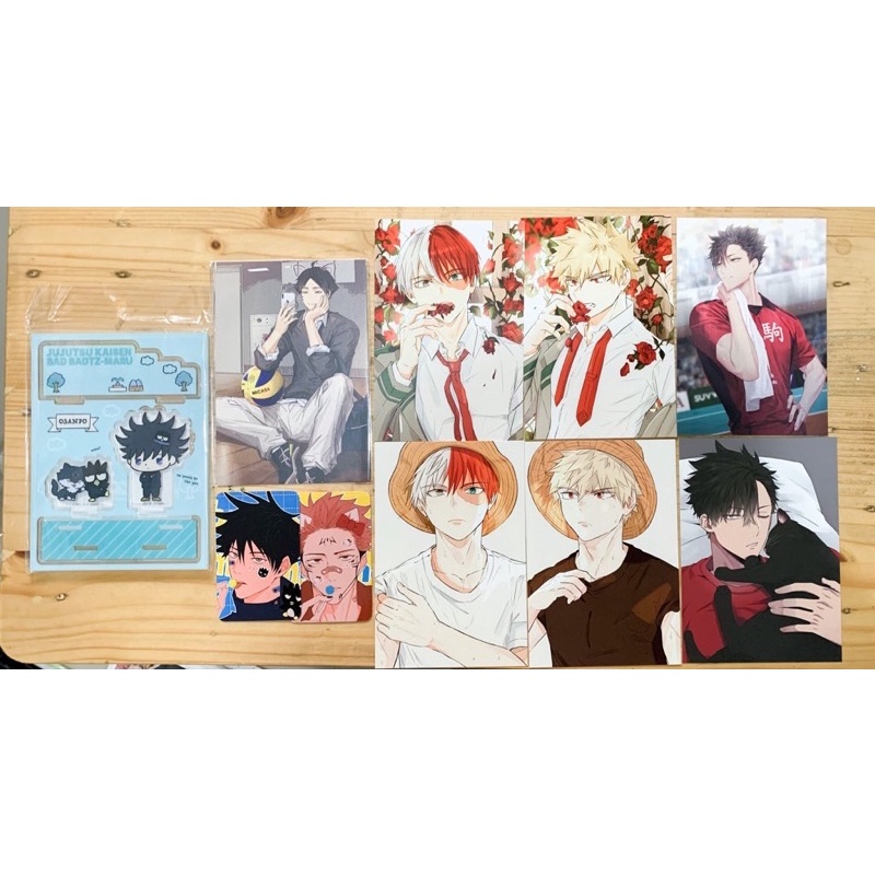 Merch FA postcard pc and standee JJK HQ BNHA