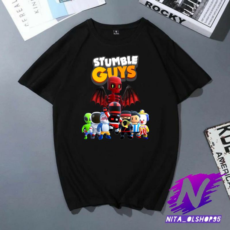 baju anak kaos anak atasan viral kaos stumble guys tengkorak victory