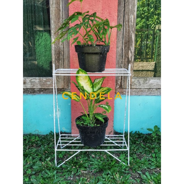 Rak Bunga Susun 2 / Standing Pot Besi / Rak Bunga Pot Susun 2 / POT BUNGA BESI / POT BESI / BUNGA